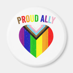 Proud Ally LGBTQAI Gay POC Transgender Pride Flag Magnet