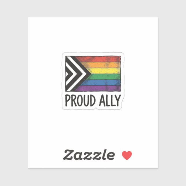 Proud Ally Pride Flag Vector T-Shirt Design_1 (Sheet)