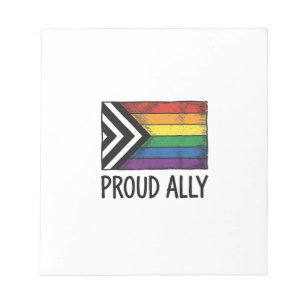 Proud Ally Pride Flag Vector T-Shirt Design_1 Notepad