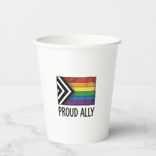 Proud Ally Pride Flag Vector T-Shirt Design_1 Paper Cups