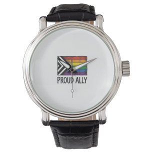 Proud Ally Pride Flag Vector T-Shirt Design_1 Watch
