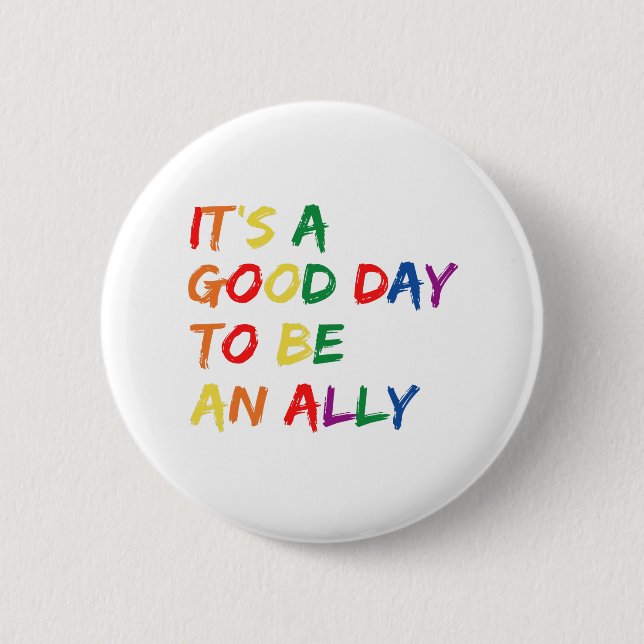 Proud Ally Pride Gay LGBT Month Parade Gift 2 Inch Round Button (Front)