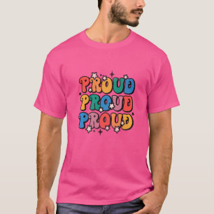 Proud Ally Pride Lgbt Groovy Transgender Flag Gay  T-Shirt