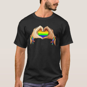 Proud Ally Pride Lgbt Transgender Flag Heart Gay L T-Shirt