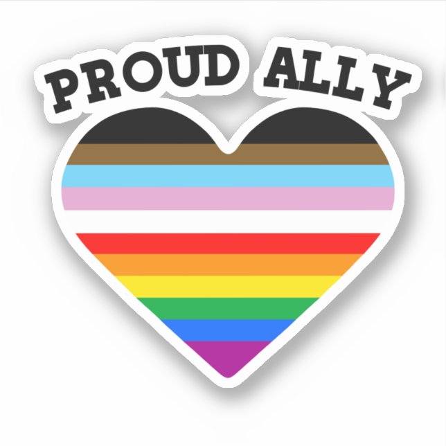 Proud Ally / Progress Pride Sticker (Front)