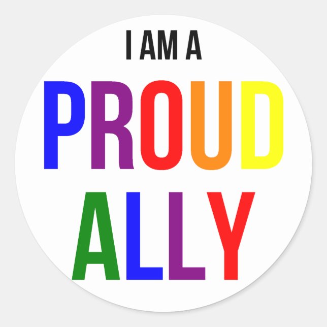 Proud Ally Sticker (Front)