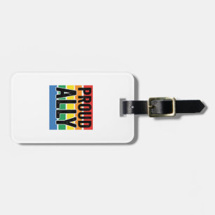 Proud Ally Vintage Pride Support Shirt Design_1 Luggage Tag