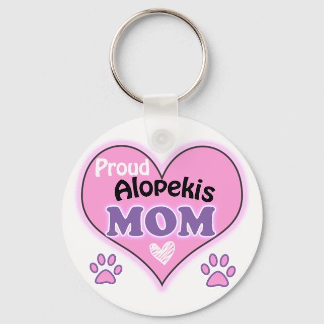 Proud Alopekis Mom Keychain (Front)