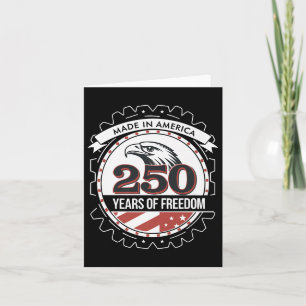 Proud America 250th Anniversary Grunge Usa July 4 Card