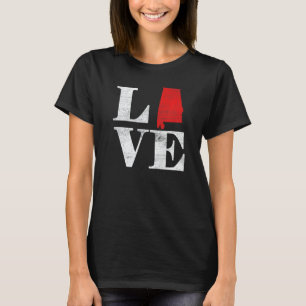 Proud America Citizen State Flag Land Map Love Ala T-Shirt