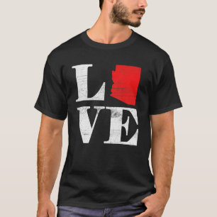 Proud America Citizen State Flag Land Map Love Ari T-Shirt