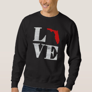 Proud America Citizen State Flag Land Map Love Flo Sweatshirt