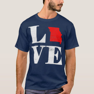 Proud America Citizen State Flag Land Map Love Mis T-Shirt