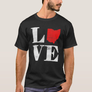 Proud America Citizen State Flag Land Map Love Ohi T-Shirt