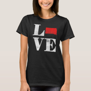 Proud America Citizen State Flag Land Map Love Sou T-Shirt