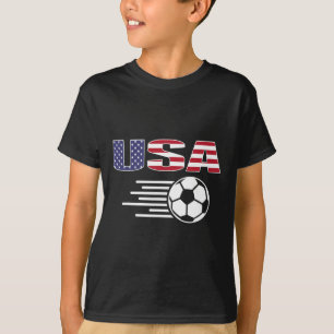 Proud America Soccer Fans Jersey - Usa Flag Footby T-Shirt