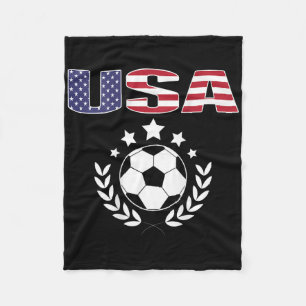 Proud America Soccer Fans Jersey - Usa Flag Footll Fleece Blanket
