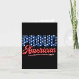 Proud american america independence usa 4th of card