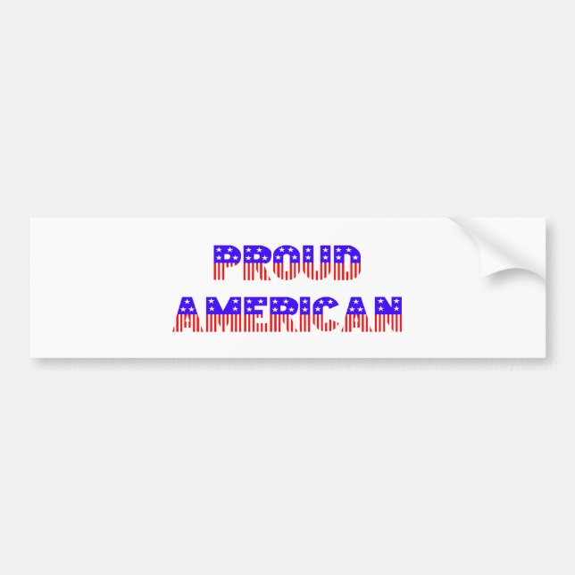 Proud American Bumper Sticker (Front)