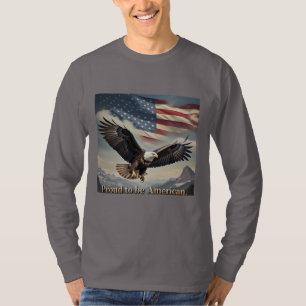 Proud American Eagle Flag Mountain Men's T-Shirt
