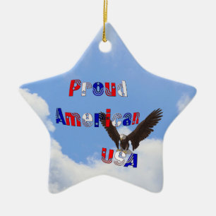 Proud American Eagle Patriotic Ornament
