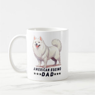 Proud American Eskimo Dad Dog Lover Coffee Mug