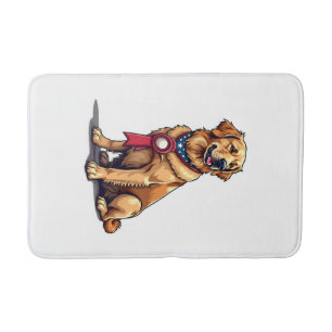 Proud American Golden Retriever Vintage Tee 4 Bath Mat