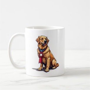 Proud American Golden Retriever Vintage Tee 4 Coffee Mug