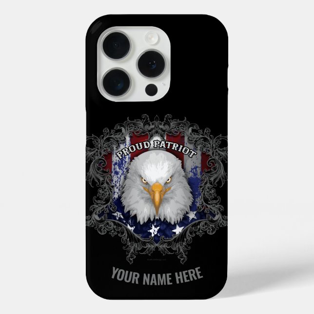Proud American Patriot (personalized) Case-Mate iPhone Case (Back)