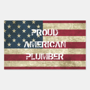 Proud American Plumber Sticker