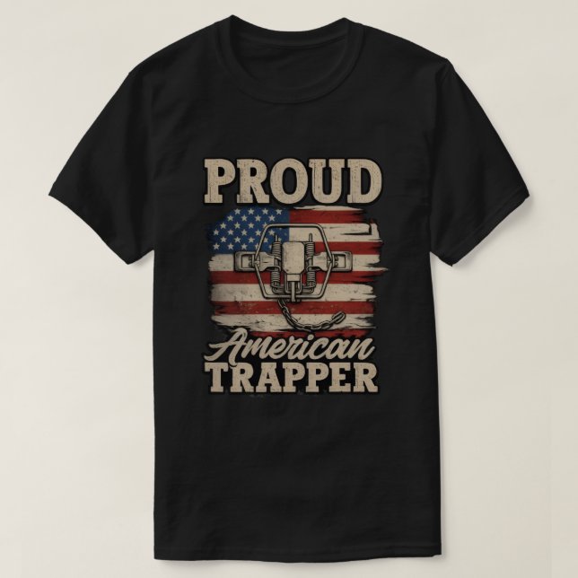 Proud American Trapper Tee (Design Front)