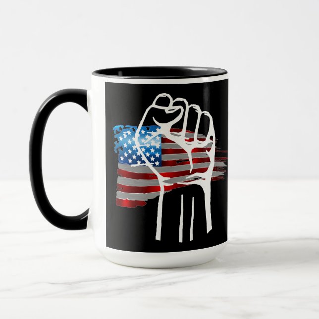 PROUD AMERICAN - wht Mug (Left)