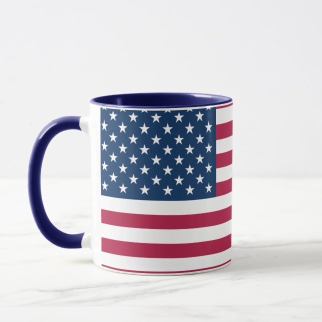 Proud Americans | Large 15 oz American Flag Mug (Left)