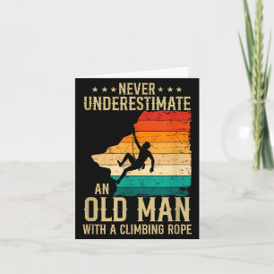 Proud an old man with a climbing rope father's day card