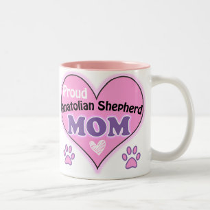 Proud Anatolian Shepherd Mom Two-Tone Coffee Mug