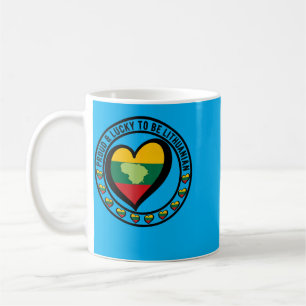 Proud And Lucky To Be Lithuanian Love Lithuania Coffee Mug