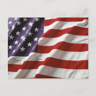 Proud and Patriotic USA Flag Postcard