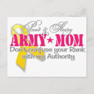 Proud and strong Army Mom Postcard