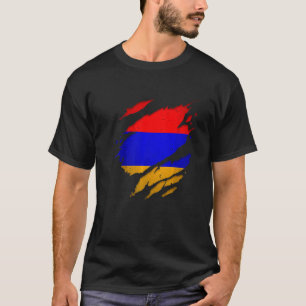 Proud Armenian Torn Ripped Armenia Flag T-Shirt