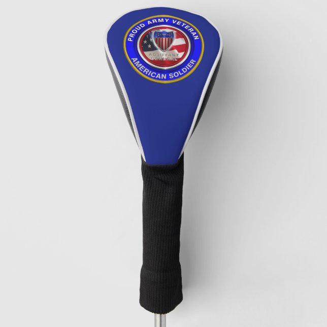 Proud Army Adjutant General Veteran Golf Head Cover (Front)