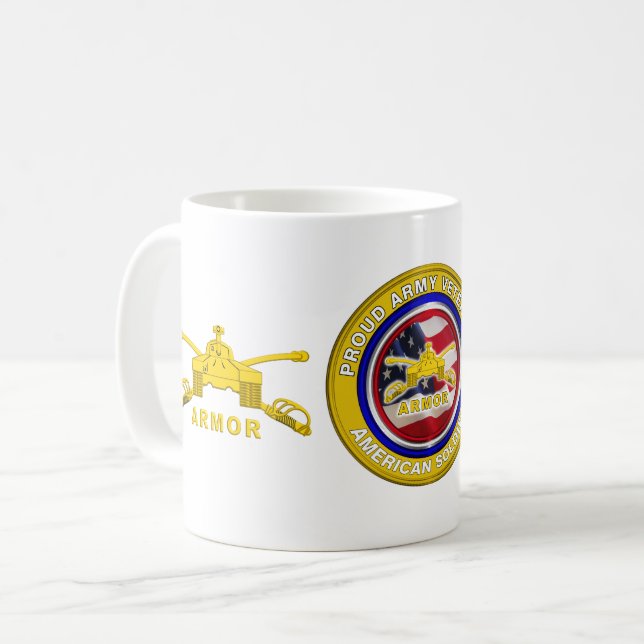 Proud Army Armour Veteran Coffee Mug (Front Left)