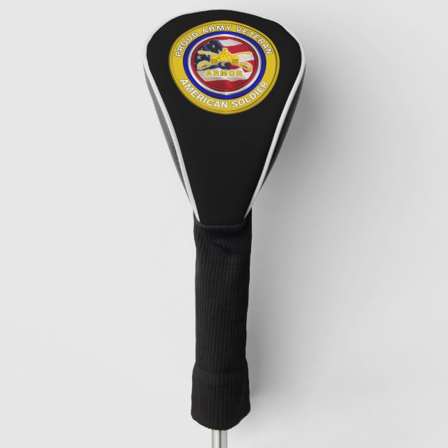 Proud Army Armour Veteran Golf Head Cover (Front)