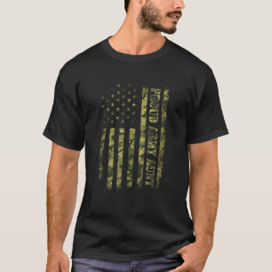 Proud Army Aun American Flag Camouflage Military T-Shirt