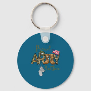 Proud Army Brother Military Brother Keychain