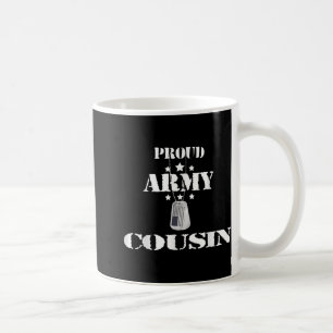 Proud Army Cousin Military Pride American Flag For Coffee Mug