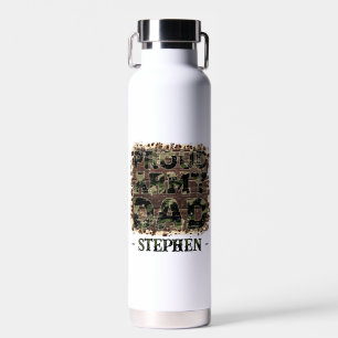 Proud Army Dad – Bold Camouflage Water Bottle