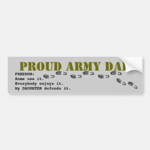 Proud army DAD Bumper Sticker