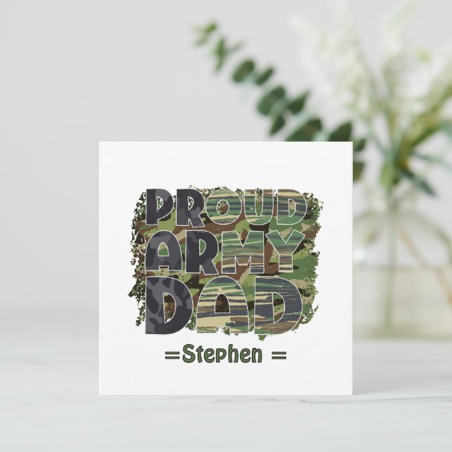 Proud Army Dad Camouflage Design (Standing Front)