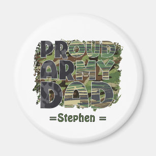 Proud Army Dad Camouflage Design Magnet