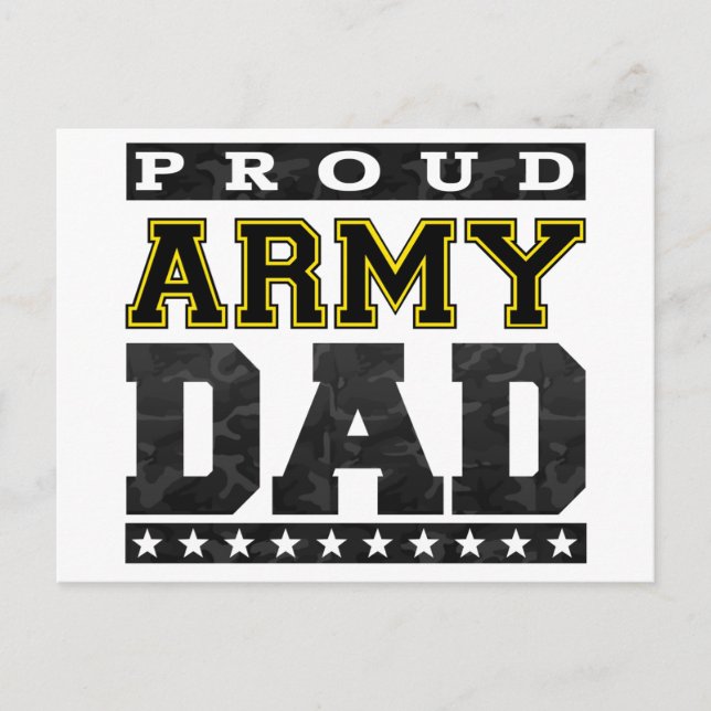 Proud Army Dad Postcard (Front)